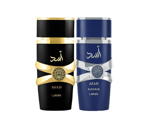 Lattafa Asad + Lattafa Asad Zanzibar Bundle The Perfume Box