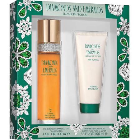 Elizabeth Taylor Diamonds & Emeralds 2 Piece Gift Set for Women - Masionstore