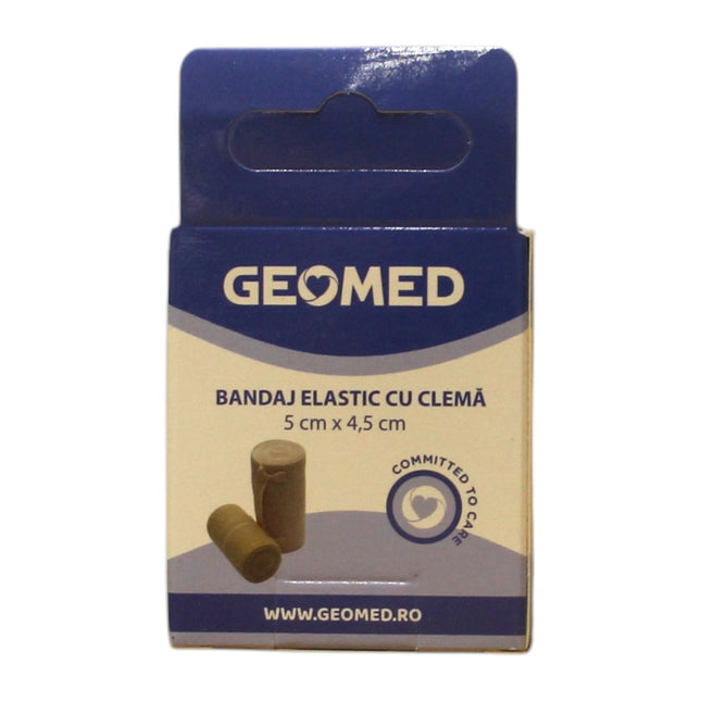 Geomed Elastic Bandages Unisex, With Clips, 5 cm x 4.5 m
