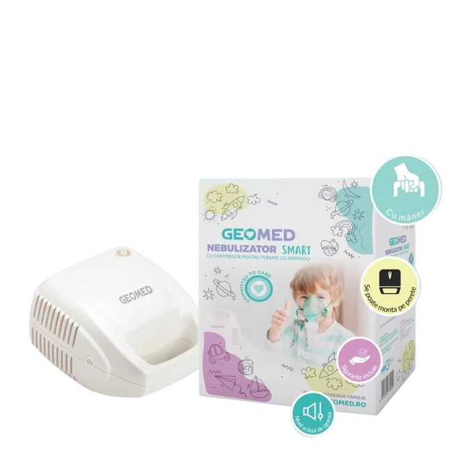Geomed Nebulizers Unisex, With Compressor & Compact Design, For Adults & Children, Electric, Adult Mask, Child Mask,…