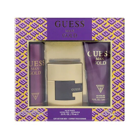 Guess Gold 3 Piece Gift Set for Men