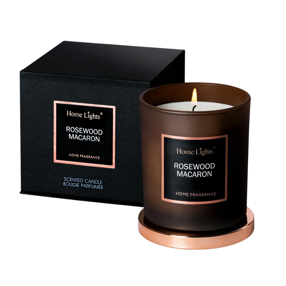 Home Lights Rosewood Macaron Scented Candle 215g for Unisex