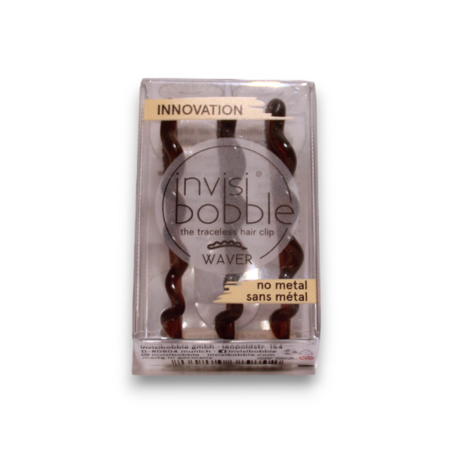 InvisiBobble Set Trio InvisiBobble Waves – Hair Clip for Women, Pretty Dark, 3 pcs
