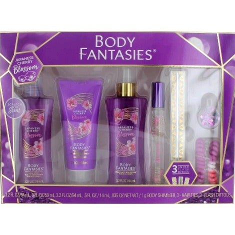 Body Fantasies Japanese Cherry Blossom 7 Piece Gift Set for Women