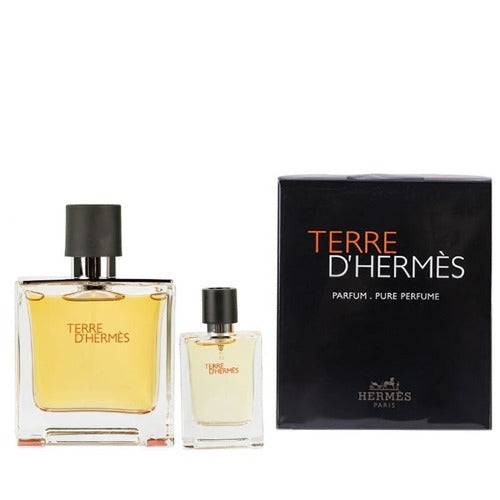 Terre D'Hermes Parfum 2 Piece Gift Set for Men