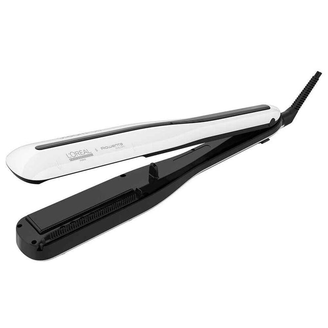 L`Oreal Professionnel L'Oreal Professionnel SteamPod – Electric Mini Steam Hair Straightener for Women, Black/White