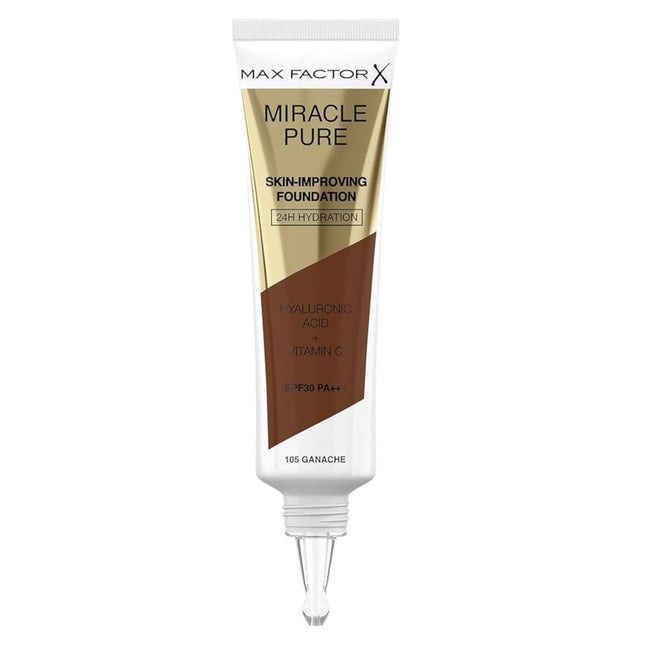Max Factor Miracle Pure Skin-Improving Foundation SPF30 30ml - 105 Ganache, 30 ml for Unisex