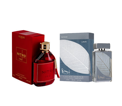 Dumont Nitro Red & Lattafa Najdia Intense Bundle PerfumeBox.com