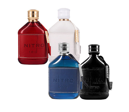 Dumont Nitro Red, Dumont Nitro White, Dumont Nitro & Dumont Nitro Blue Intense Bundle PerfumeBox.com