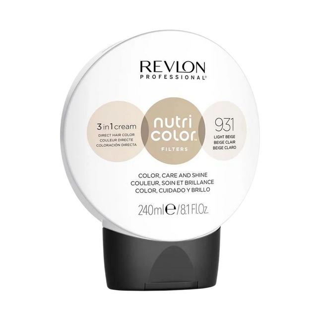Revlon Nutri Color Filters 3 in 1 Cream Hair Colourant 240ml - 931 Light Beige, 240 ml for Unisex