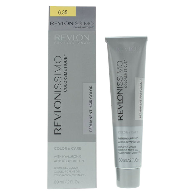Revlon Revlonissimo Colorsmetique Permanent Hair Color 60ml - 6.35 Dark Amber Blonde, 60 ml for Unisex