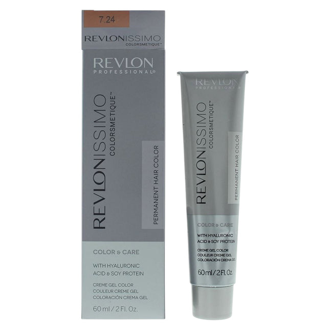 Revlon Revlonissimo Colorsmetique Permanent Hair Color 60ml - 7.24 Coppery Pearl Blonde, 60 ml for Unisex