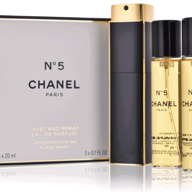Chanel Set Chanel: Chanel N°5 – Eau de Parfum for Women, Refillable, 20 ml + Set Duo, Chanel N°5, Refill, 2 pcs, 20 ml