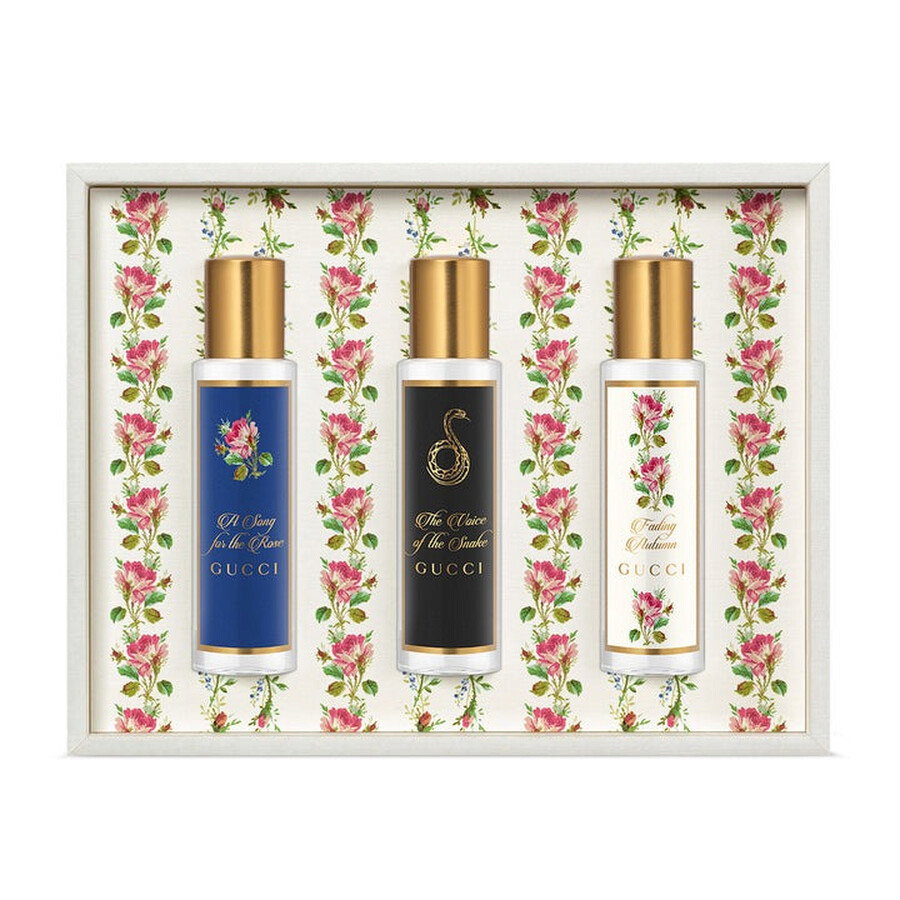 Gucci The Alchemist's Garden Gift Set 15ml A Song For The Rose EDP + 15ml The Voice Of The Snake EDP + 15ml Fading Autumn EDP for Unisex