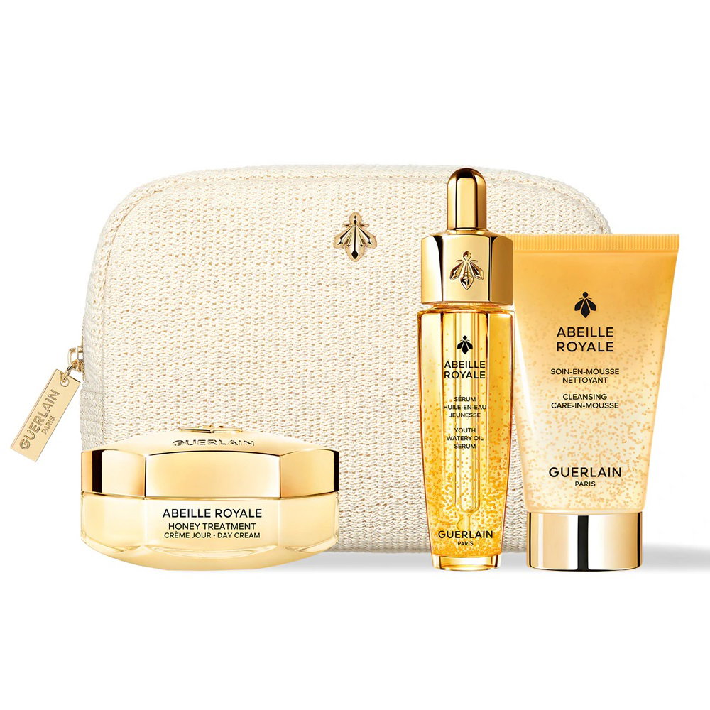 Guerlain Abeille Royale Gift Set: Day Cream 50ml - Cleansing Foam 40ml - Oil Serum 15ml for Unisex