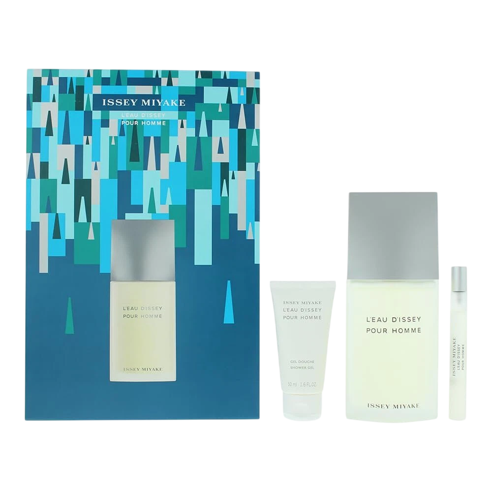 Issey Miyake L'Eau d'Issey Pour Homme Gift Set 125ml EDT + 50ml Shower Gel + 10ml EDT