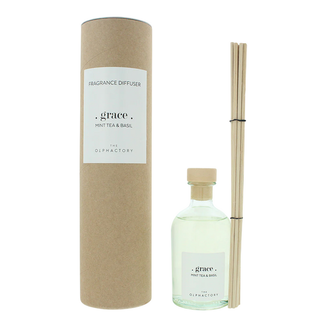 The Olphactory Grace Mint Tea Basil Reed Diffuser 100ml, 100 ml for Unisex