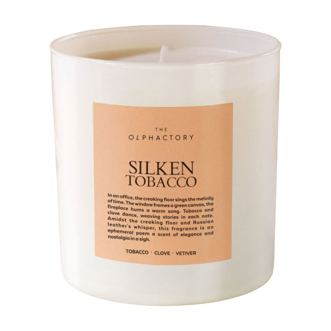 The Olphactory Silken Tobacco Scented Candle 310g, 310 ml for Unisex