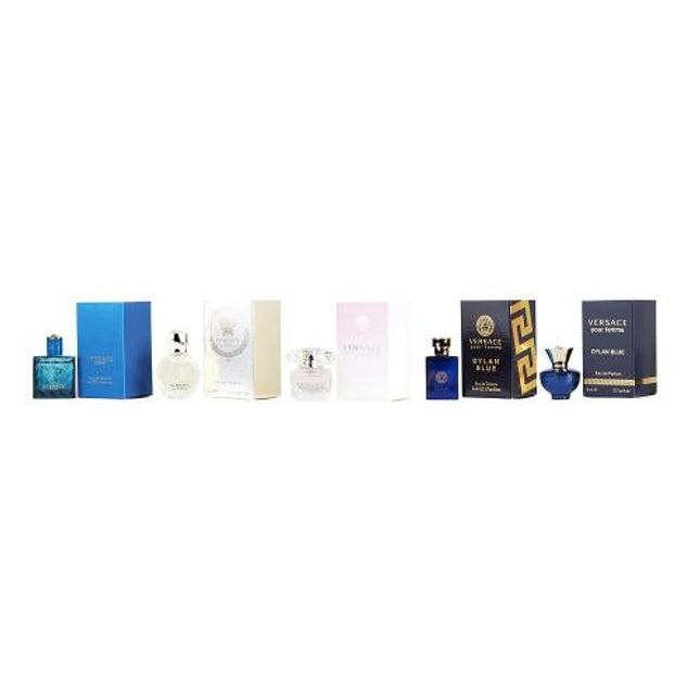 Versace 5 Piece Mini Gift Set For Men & Women Versace
