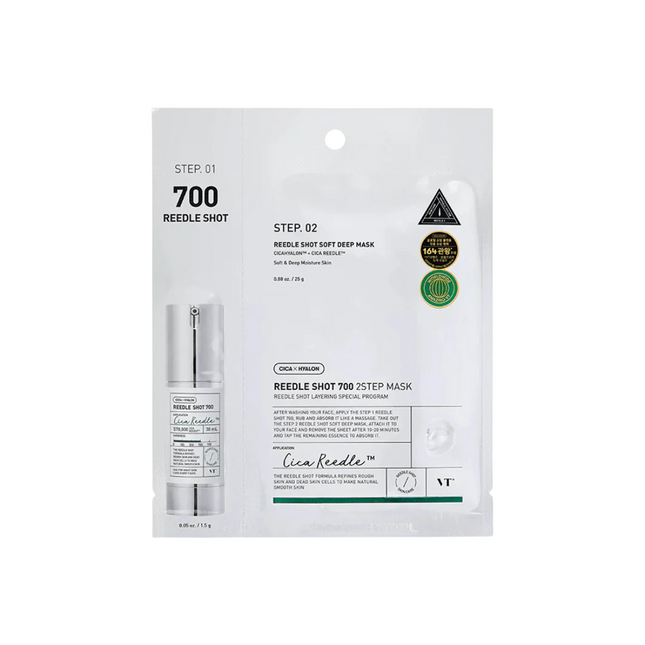 VT Cosmetics Reedle Shot 700 2-Step Face Mask - 1 Face Mask (25g) for Unisex